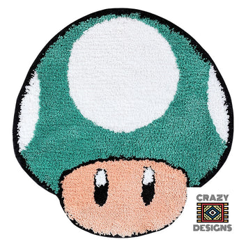 Custom Tufted Super Mario Mushroom & Flower Plush Carpet Rugs