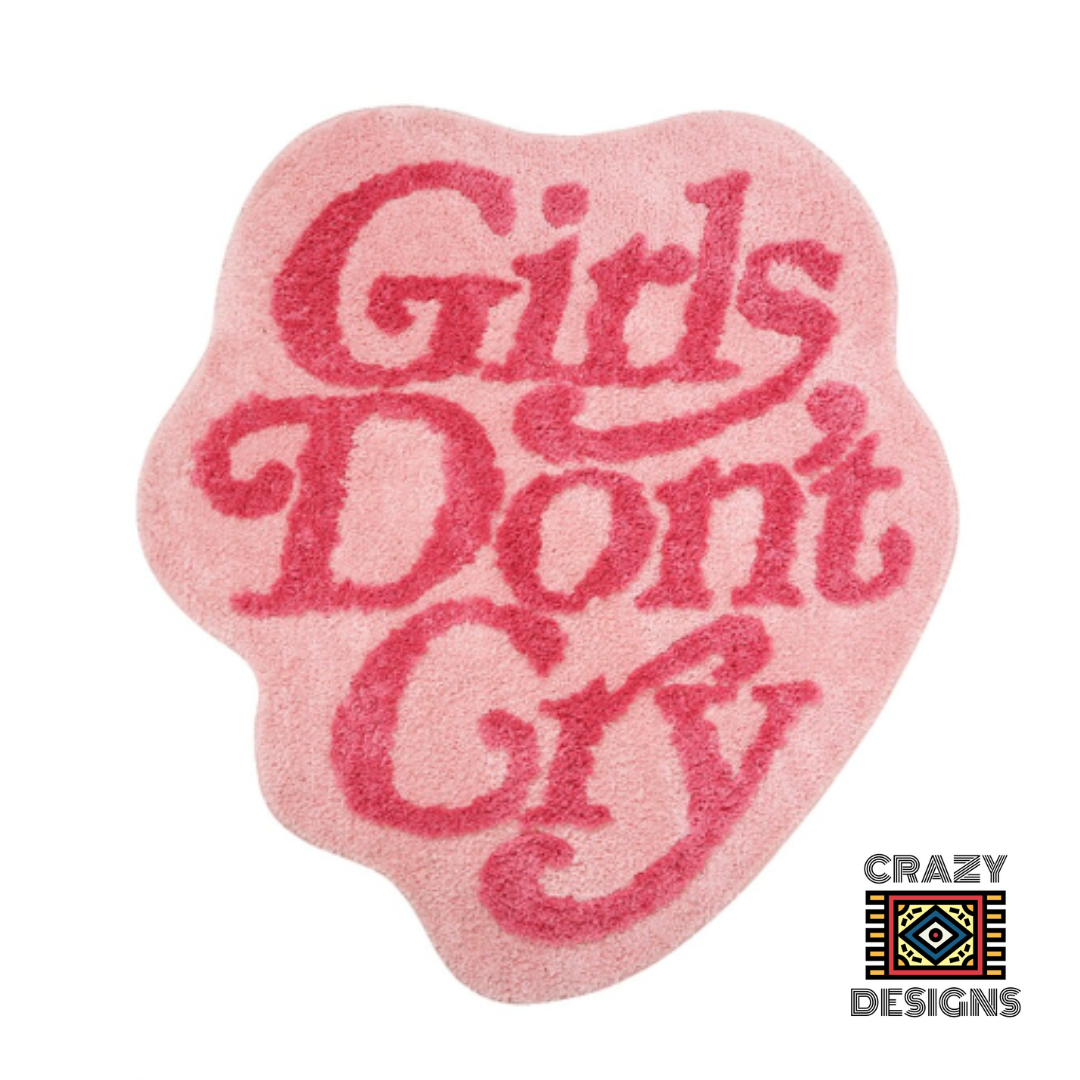 Custom Tufted "Girls Don't Cry" And "Boys Don't Lie" Non-Slip Carpet Rug