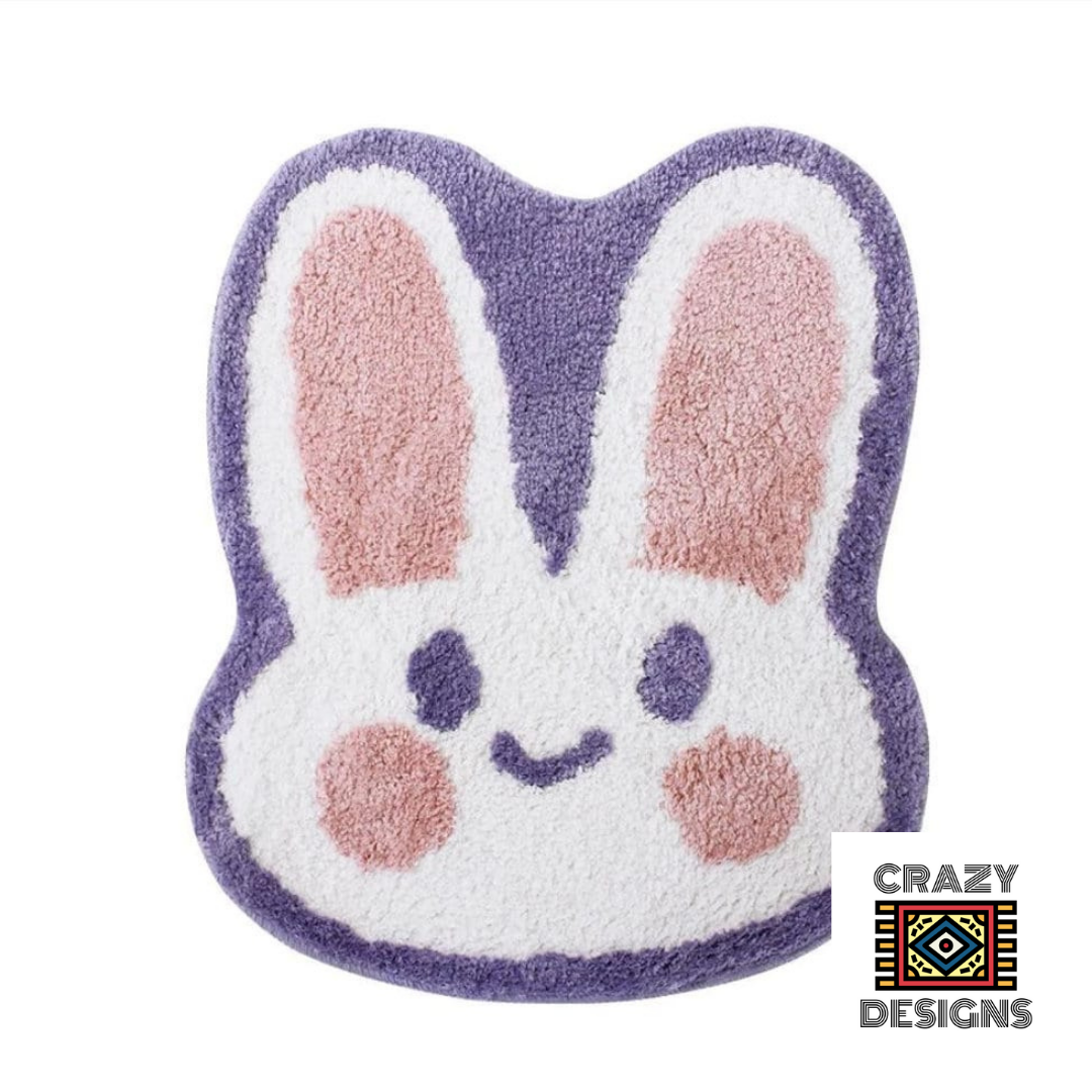 Custom Tufted kawaii Cute White Bunny Rabbit Carpet Rug