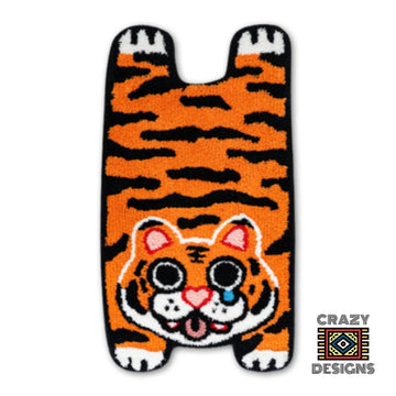 Custom Tufted Kawaii Cute Crying & Love Struck Tiger Carpet Rugs