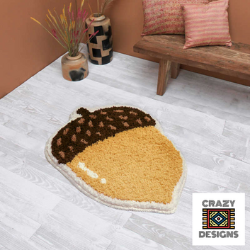 Custom Tufted Acorn Non-Slip Plush Bathroom Carpet Rug