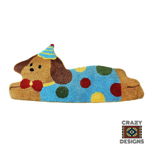 Custom Tufted Polka Dot Birthday Party Dog Carpet Rug