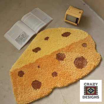 Custom Tufted Cheese Non-Slip Plush Carpet Rug