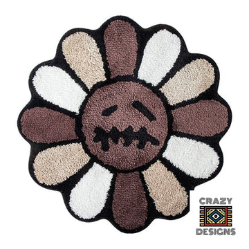 Custom Tufted Halloween Sunflower Non-Slip Carpet Rug