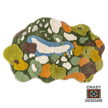 Custom Tufted 3D Multicoloured Nature Plush Carpet Rug