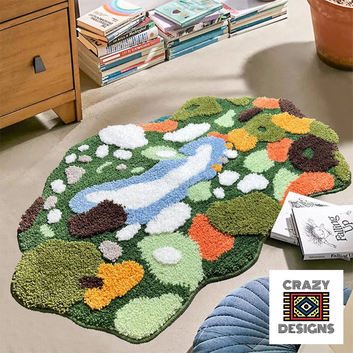 Custom Tufted 3D Multicoloured Nature Plush Carpet Rug