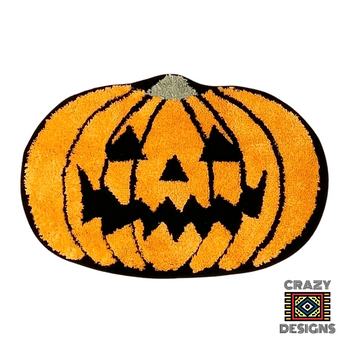 Custom Tufted Halloween Pumpkin Plush Carpet Rug