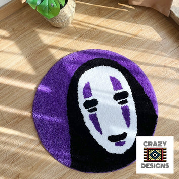 Custom Tufted Kaonashi Spirited Away Tufted Plush Non-Slip Carpet Rug