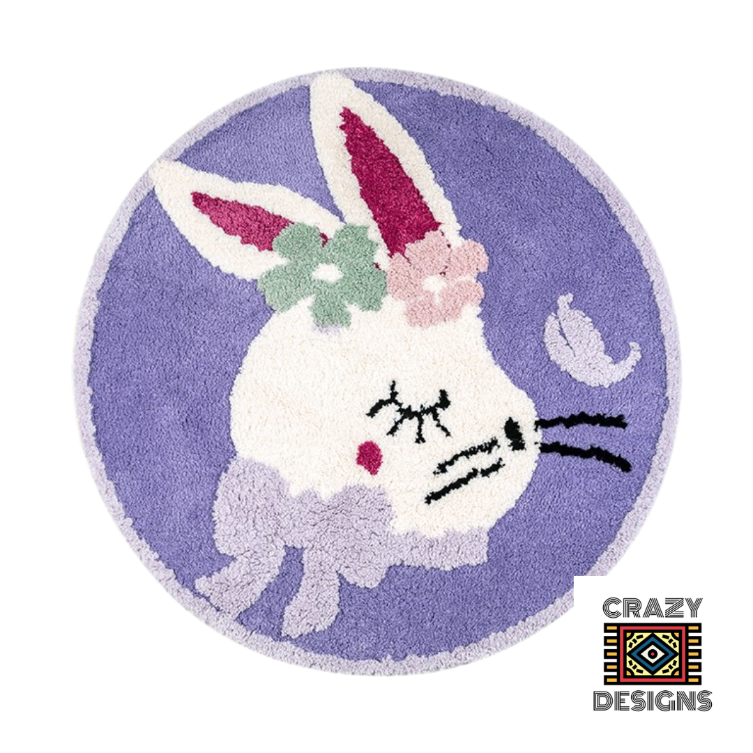 Custom Tufted Easter Bunny Rabbit Non-Slip Carpet Area Rug