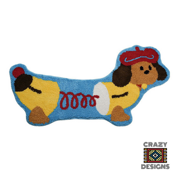 Custom Tufted Slinky Banana Hot Dog Carpet Rug