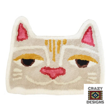 Custom Tufted Egyptian Mau Cat Non-Slip Plush Carpet Rug