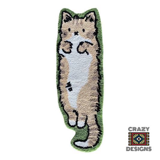 Custom Tufted Jumping Cat Plush Non-Slip Carpet Rug