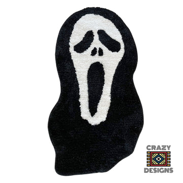 Custom Tufted Scream Ghost Face Scary Halloween Non-Slip Carpet Rug