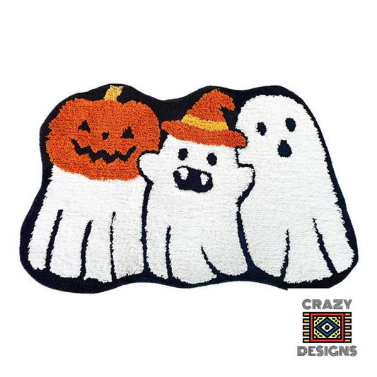 Custom Tufted Three Ghosts Pumpkin Friends Carpet Rug