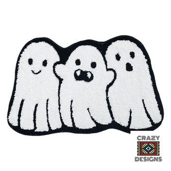 Custom Tufted Three Ghosts Pumpkin Friends Carpet Rug