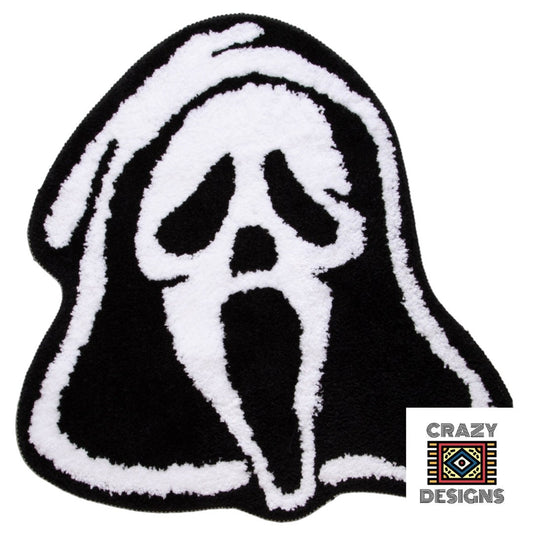 Custom Tufted Scream Hood Ghost Face Plush Non-Slip Carpet Rug