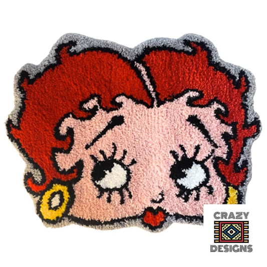 Custom Tufted Miss Betty Boop Plush Non-Slip Carpet Rug